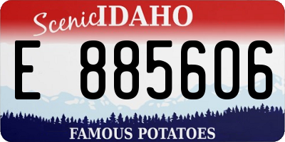 ID license plate E885606