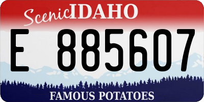 ID license plate E885607