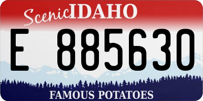 ID license plate E885630