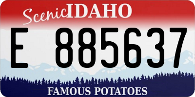 ID license plate E885637