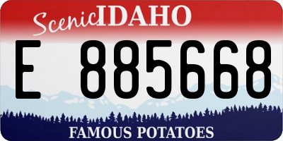 ID license plate E885668