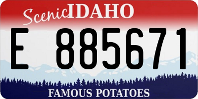 ID license plate E885671