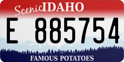 ID license plate E885754