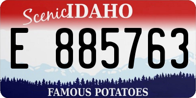 ID license plate E885763