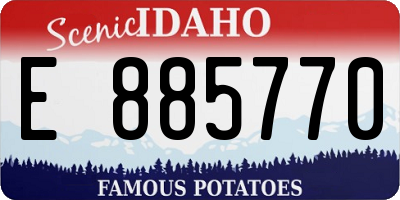 ID license plate E885770