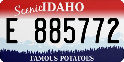 ID license plate E885772