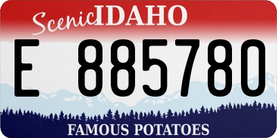 ID license plate E885780