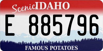 ID license plate E885796