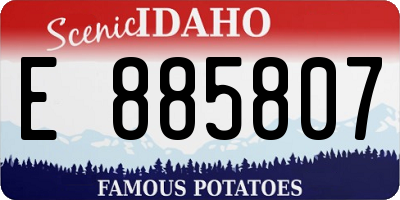 ID license plate E885807