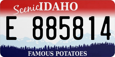 ID license plate E885814