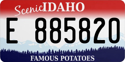 ID license plate E885820