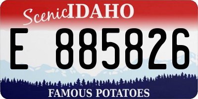 ID license plate E885826