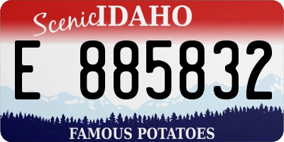 ID license plate E885832