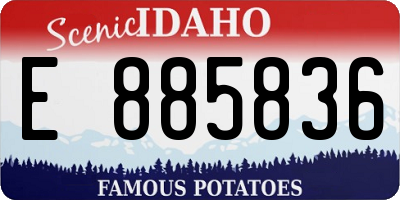 ID license plate E885836