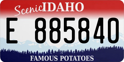 ID license plate E885840