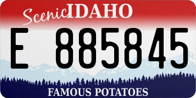 ID license plate E885845