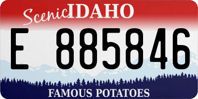 ID license plate E885846