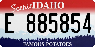 ID license plate E885854