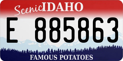 ID license plate E885863