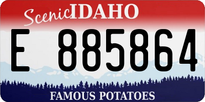ID license plate E885864