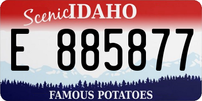 ID license plate E885877