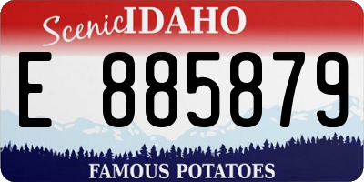ID license plate E885879