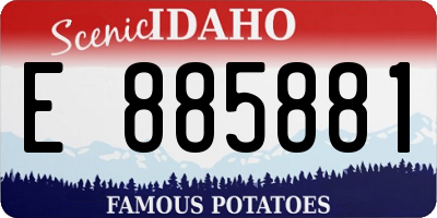 ID license plate E885881