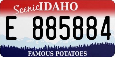 ID license plate E885884