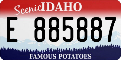 ID license plate E885887