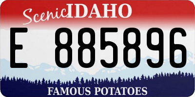 ID license plate E885896