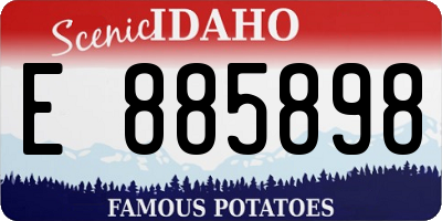 ID license plate E885898