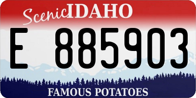 ID license plate E885903