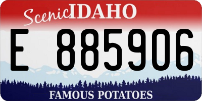ID license plate E885906