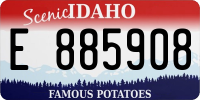 ID license plate E885908