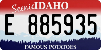 ID license plate E885935