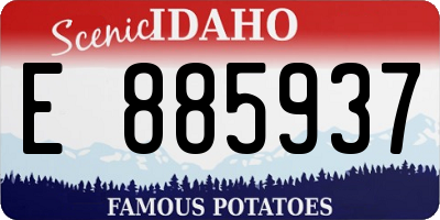 ID license plate E885937