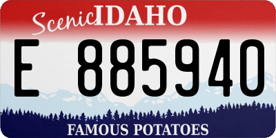 ID license plate E885940