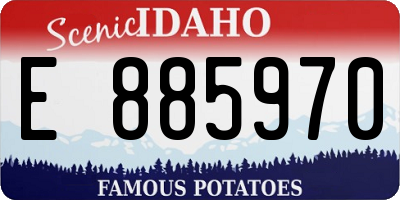 ID license plate E885970