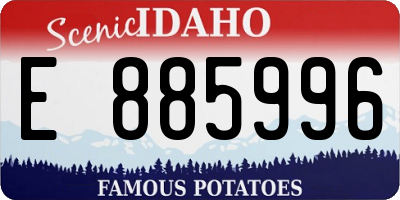ID license plate E885996