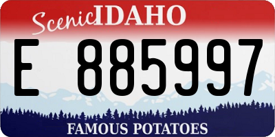 ID license plate E885997