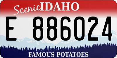 ID license plate E886024