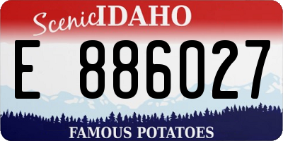 ID license plate E886027