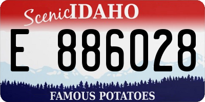 ID license plate E886028