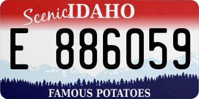 ID license plate E886059