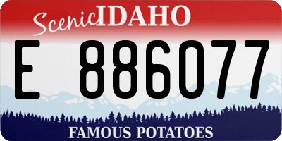 ID license plate E886077
