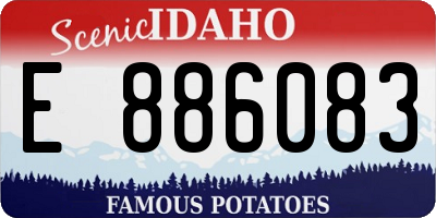 ID license plate E886083