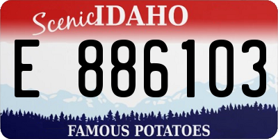 ID license plate E886103