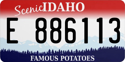 ID license plate E886113