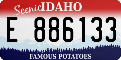 ID license plate E886133