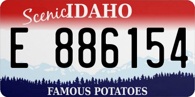 ID license plate E886154
